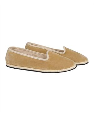 Vibi Venezia Furlana Velvet Shoe - Natural