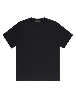 Zanone Boxy Fit Smooth Fabric T-Shirt - Black