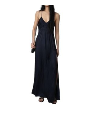 Zadig & Voltaire Rayonne Satin Maxi Dress - Black