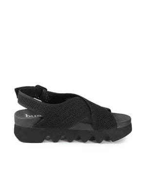 Bussola Cantara Capri Criss Cross With Zig Zag Base Sandal - Black