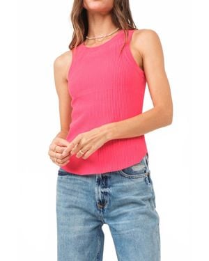 Another Love Cora High Neck Rib Tank - Red