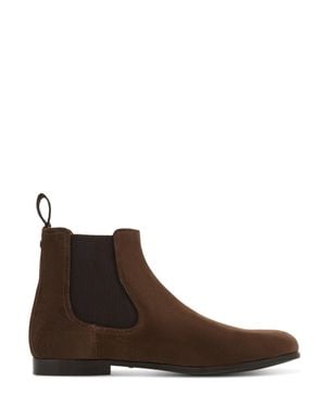 Ferragamo Sterling Split Calfskin Ankle Boots - Brown