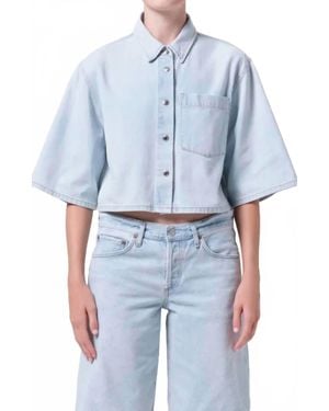 Agolde Tomine Button-Up Shirt - Blue