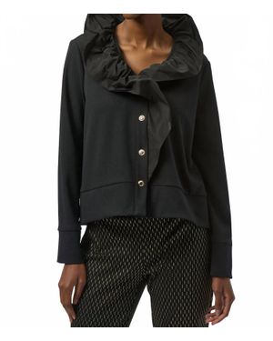 Joseph Ribkoff Scuba Crepe Memory Straight Jacket - Black