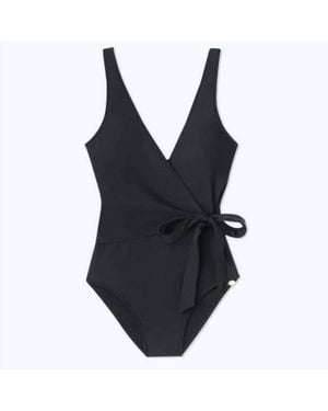 summersalt Perfect Wrap One Piece Swimsuit - Black