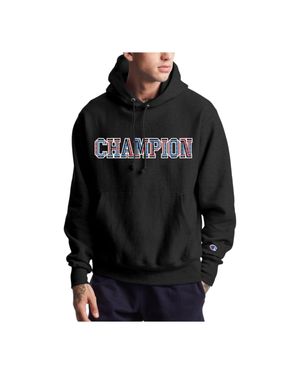 Champion C Life Reverse Weave 3D Logo Pullover Hoodie - Black