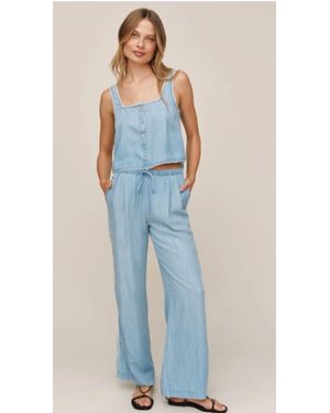 Bella Dahl Scallop Side Seam Pant - Blue