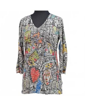 Inoa Broadway Crinkle Top - Gray