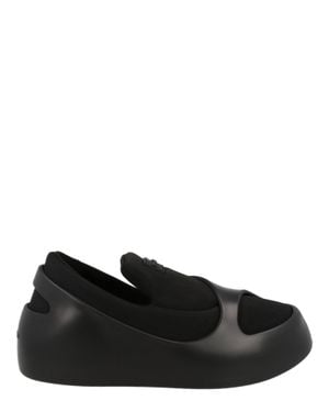 Ferragamo Lunar Paneled Slip-On Sneakers - Black