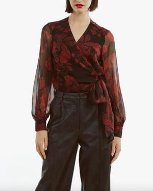 Bardot Diana Wrap Top - Brown