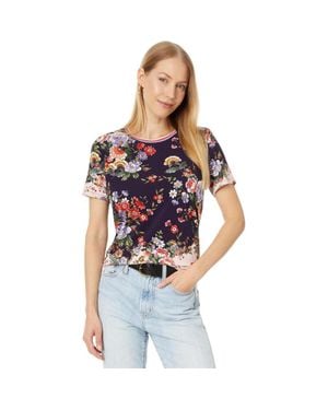 Johnny Was The Janie Favorite Short Sleeve Crew Neck Tee-Els - Blue
