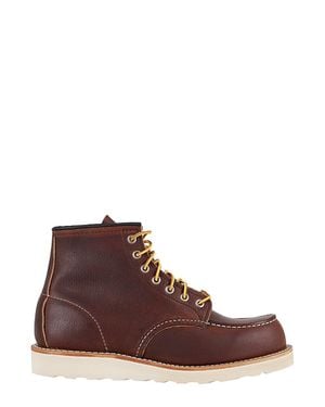 Red Wing Classic Moc Leather Ankle Boots - Brown
