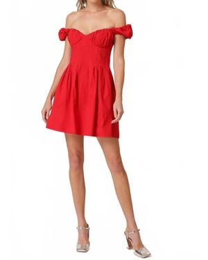 Line & Dot Carmin Mini Dress - Red