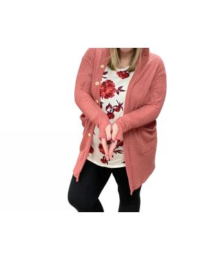 Blakeley Karsen Boyfriend Cardigan - Red
