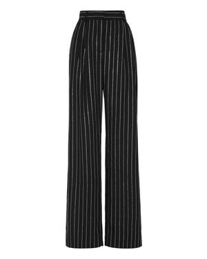 Philipp Plein Cady Pants Fit Crystal Pinstripe - Black