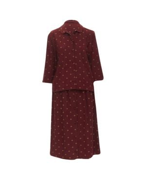 Comme des Garçons Comme Des Garcons 'S Polka Babydoll Skirt Down Set - Red