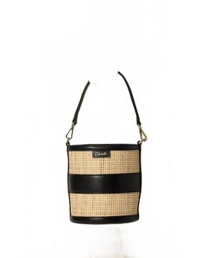 Cleobella Emery Rattan Bucket Bag - White