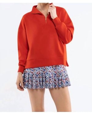Smith & Quinn Morgan Quarter Zip Long Sleeve Top - Red