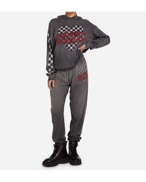 Lauren Moshi Tanzy Heart Racer Sweatpant - Gray