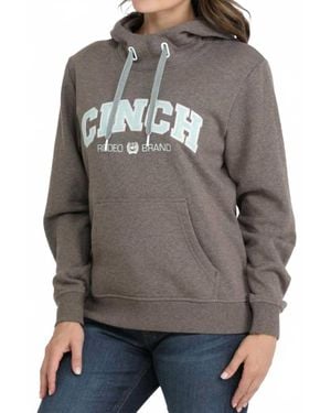 Cinch Logo French Terry Hooded Sweatshirt - Gray