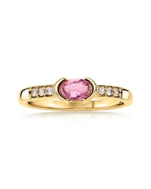 Ross-Simons Tourmaline Ring With Zircons - Pink