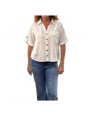 Kut From The Kloth Breland Boxy Shirt - Blue