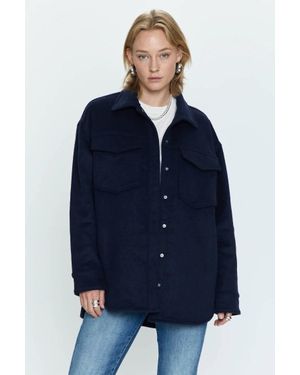 Pistola Mandy Oversized Shirt Jacket - Blue