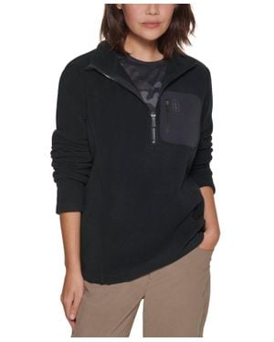 BASS OUTDOOR Highline Trail Half Zip Fleece Jacket - Black