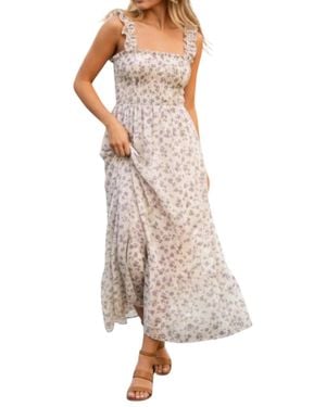 City Studios Floral Maxi Dress - Brown