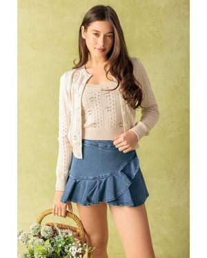 TRUEDAMES Days That Fade Sweater And Cardigan Set - White