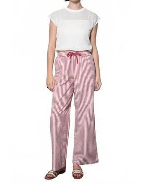Greylin Hellen Stripe Pull Up Drawstring Pants - Red