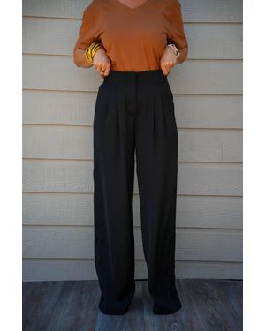 Skies Are Blue Wide Leg Pants - Black