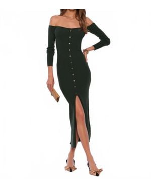 Heartloom Laramie Long Sleeve Midi Dress - Black