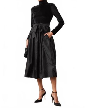 LDT Raquel Class Holiday Midi Dress - Black