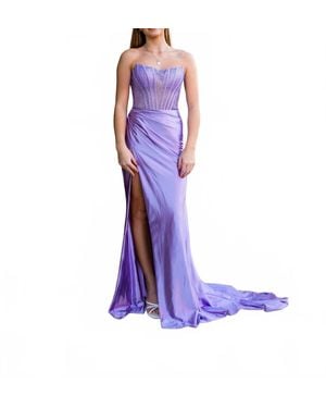 Sherri Hill Strapless Prom Dress - Purple