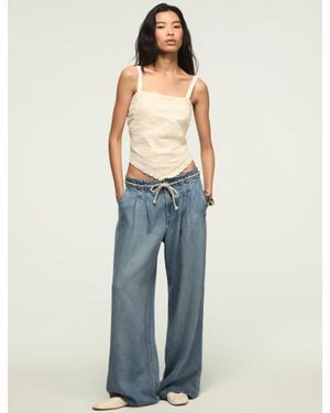 Lucky Brand Pull On Palazzo - Blue