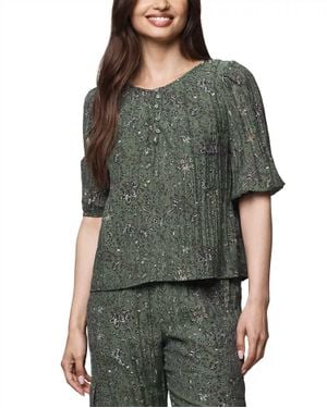 Splendid Versailles Floral Blouse - Green