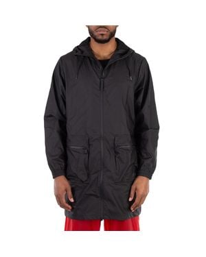 Rains Long Cargo Jacket - Black