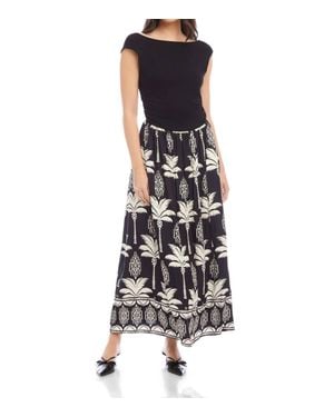 Fifteen Twenty Carina Long Contrast Dress - Black