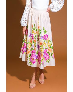 TRUEDAMES Sagamore Creek Land Woven Midi Skirt - Multicolor