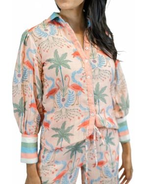 Victoria Dunn Zara Button Down Top - Red