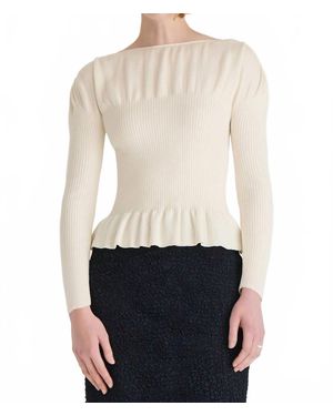 Merlette Alma Long Slim Sleeve Top - White