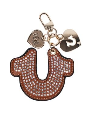 TRUE RELIGION Rhinestone Horseshoe Bag Charm - Natural