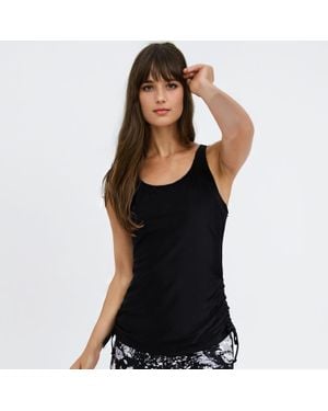 Calypsa Maya Tankini Swim Top With Built-In Bra - Black