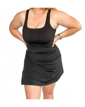 Bucketlist Sunset Back Sporty Dress - Black