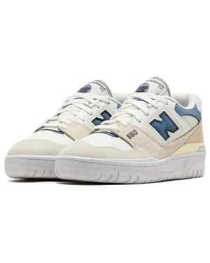 New Balance 550 Bbw550Sb Sneakers 6.5 Sea Salt Leather Lifestyle Shoes - White