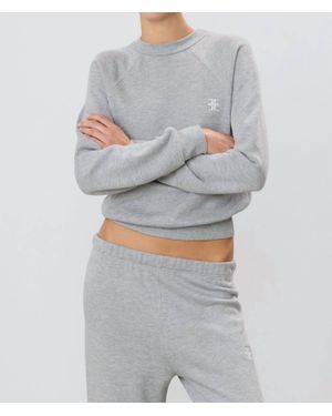 ÉTERNE Shrunken Raglan Sweatshirt - Gray