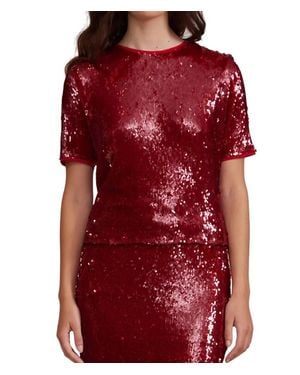 Lucy Paris Sequined Top - Red