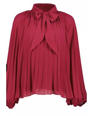 Bishop + Young Isabella Pleat Detail Top - Red