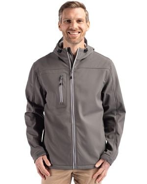 Clique Telemark Eco Stretch Softshell Full Zip Hooded Jacket - Gray